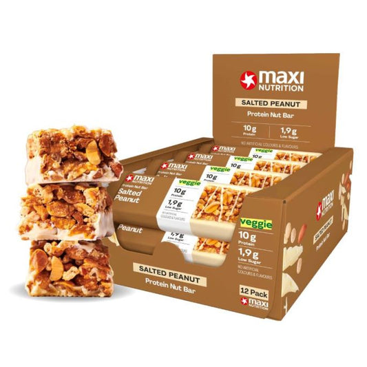 Barrita Proteica con Cacahuetes Maxi Nutrition (12 unidades)